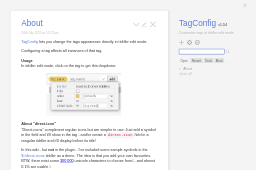 TagConfig v1.0.4 — Customize tags in tiddler edit mode